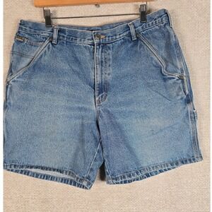 Sorel Mens Carpenter Denim Shorts Medium Wash Blue 100% Cotton Size 35 Utility